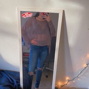 Gray Sheer Buffalo David Bitton Boxy Top